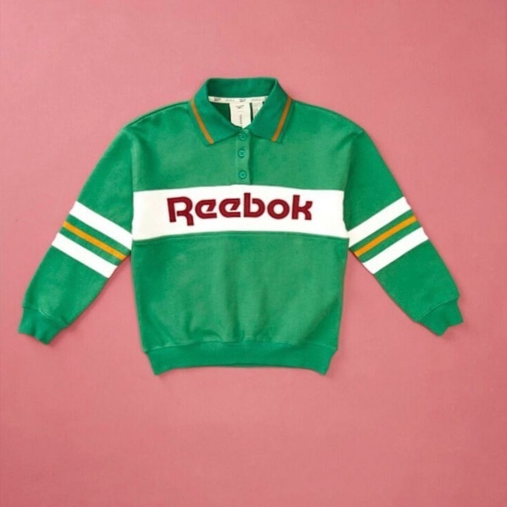Reebok Top Women’s 3X Jersey x Forever 21 Rugby Pullover French Terry Collared - Picture 3 of 9